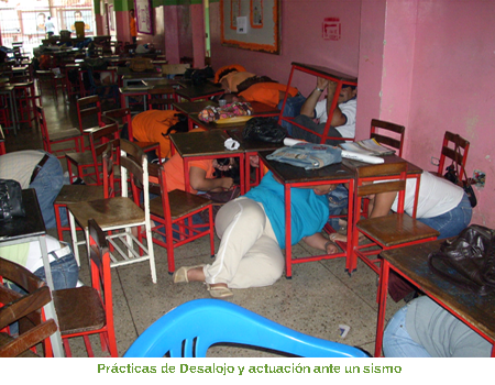 Pr&aacute;cticas de desalojo y actuaci&oacute;n ante un sismo
